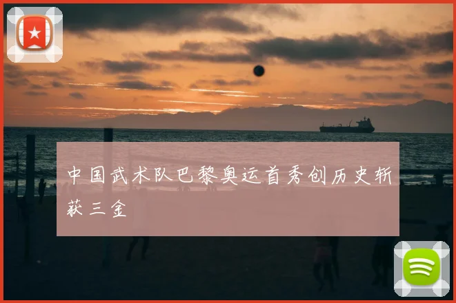 中国武术队巴黎奥运首秀创历史斩获三金